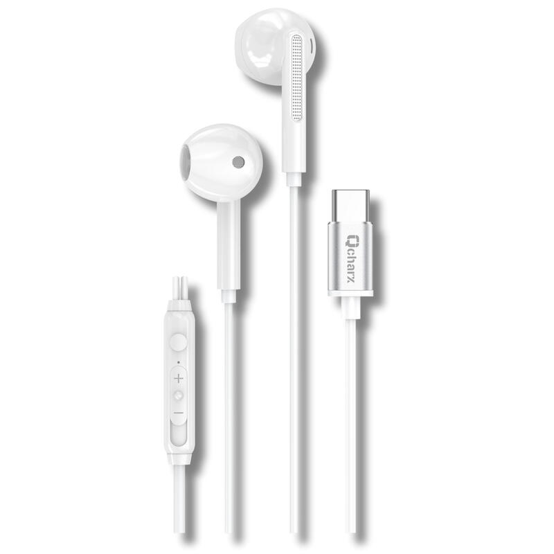 Auriculares Qcharx international Beat 1 Intraurales con cable USB-C Blanco