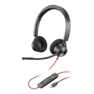 Auriculares Poly Blackwire 3320 Stereo Diadema USB-C Negro