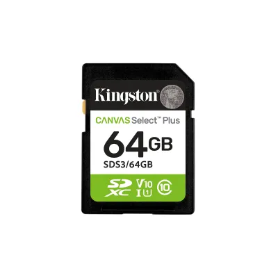 Tarjeta de memoria Kingston Canvas Select Plus 64GB SD