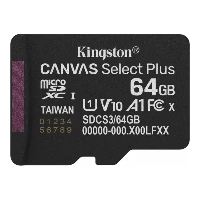 Tarjeta de memoria Kingston Canvas Select Plus Gen3 64GB microSD