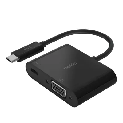 Hub USB Belkin AVC001BTBK USB-C VGA + Carga 60W Negro