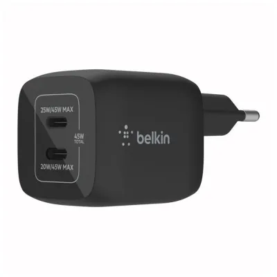 Cargador de pared Belkin WCH011VFBK USB-C Negro 45W