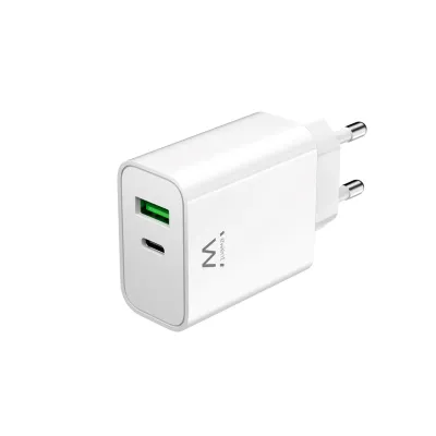 Cargador de pared Ewent EW1325 USB-C USB-A 30W