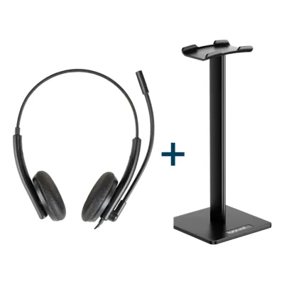 Auriculares iggual ENC3030 Diadema Negro (soporte)