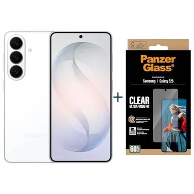 Móvil Samsung Galaxy S26 5G 256GB 12GB Blanco + protector de pantalla