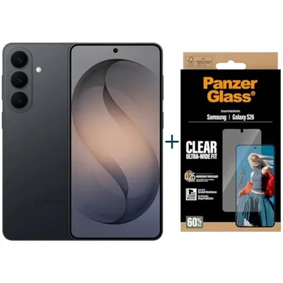Móvil Samsung Galaxy S26 5G 6.3" 12GB 256GB Negro + protector PanzerGlass
