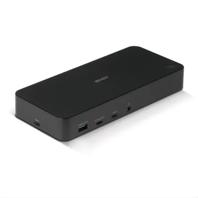 Docking station Lindy 43366 USB 3.2 Gen 2 Type-C 3 HDMI 2 DisplayPort Ethernet Negro
