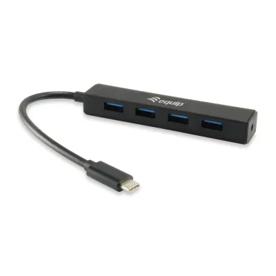 Hub USB Equip USB 3.2 Type-C 4 puertos Negro