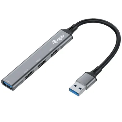 Hub USB Equip Life 4 puertos USB-A Negro