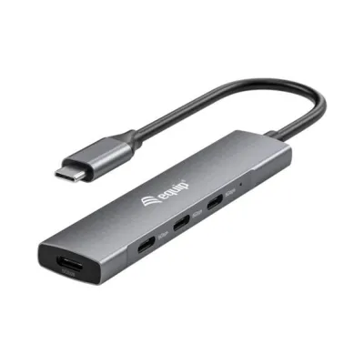 Hub Equip USB-C 4 puertos USB 3.2 Gen 1 Negro