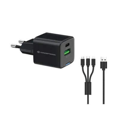 Estación de carga Conceptronic ALTHEA16B USB-A Negro