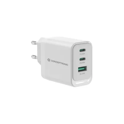 Cargador de pared Conceptronic ALTHEA21W65 USB-C USB-A Blanco 65W