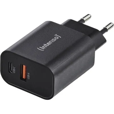 Cargador de pared Intenso W30AC USB-C USB-A Negro 15W