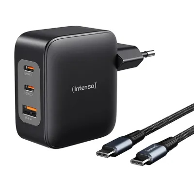 Cargador de pared Intenso W100ACC USB-C USB-A 20W (Cable USB-C)