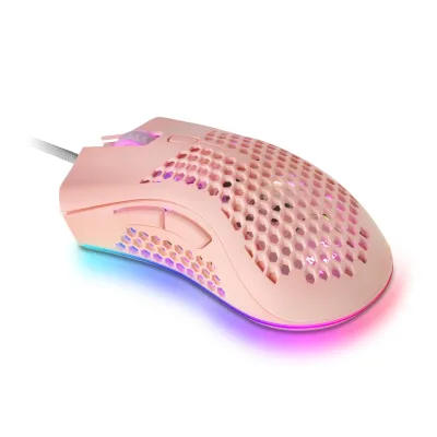 Ratón Mars gaming MMEX Con cable Rosa