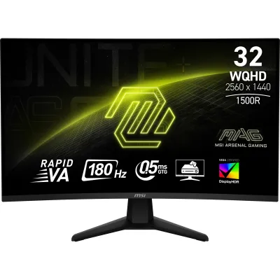 MSI MAG32CQ6F Monitor 31.5" WQHD 180Hz HDMI cur