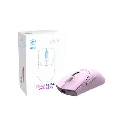 Ratón MSI FORGE GM340W Inalámbrico Bluetooth Púrpura
