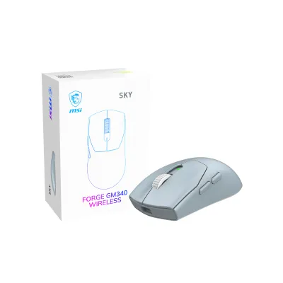 Ratón MSI FORGE GM340 W Inalámbrico Bluetooth Azul claro