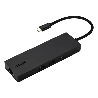 Hub USB-C ASUS DC210 8 en 1 HDMI 4K Ethernet Lector SD Negro
