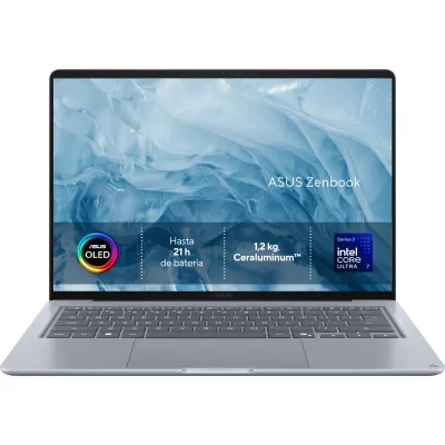 Portátil Asus Zenbook 14 OLED UX3480AA Intel Core Ultra 7 355 16GB 512GB SSD Sin sistema operativo Azul