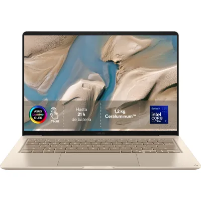 Portátil Asus Zenbook 14 OLED UX3480AA Intel Core Ultra 7 355 24GB 512GB SSD Beige