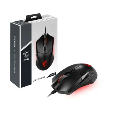 Ratón MSI Clutch GM08 Con cable Negro
