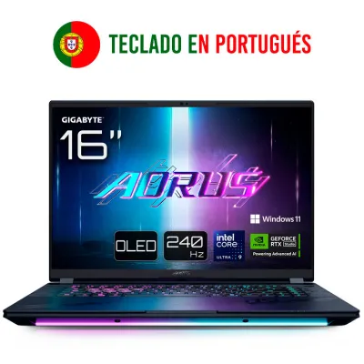 Portátil GIGABYTE AORUS Master 16 16" Intel Core Ultra 9 275HX 32GB 1TB SSD RTX 5090 Negro