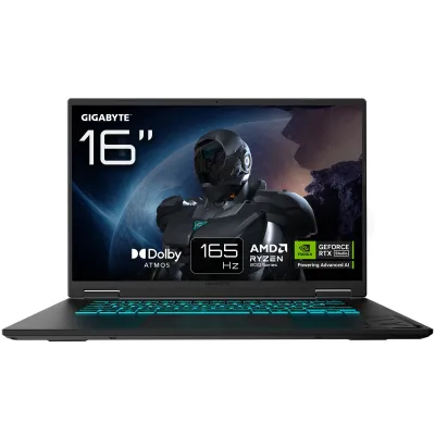 Portátil Gigabyte PORTATIL GAMING A16 16" AMD Ryzen 7 260 32GB 1TB SSD NVIDIA GeForce RTX 5070 Sin sistema operativo Negro