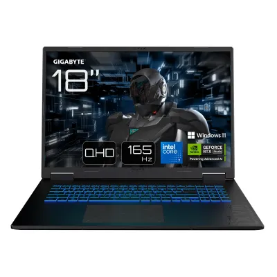 Portátil Gigabyte Gaming A18 Pro 18" Intel Core 7 240H 32GB 1TB SSD NVIDIA GeForce RTX 5070 Ti Negro