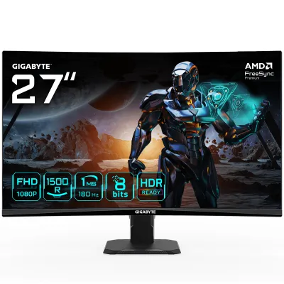 Monitor Gigabyte GS27FC 27" Full HD 1920x1080 180Hz VA Curvo Negro