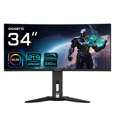 Monitor Gaming Gigabyte MO34WQC2 34" UWQHD 3440x1440 240Hz OLED Curvo