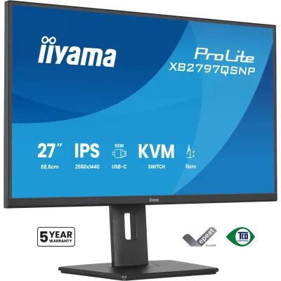 Monitor Iiyama ProLite 27" QHD 2560x1440 75Hz IPS Negro