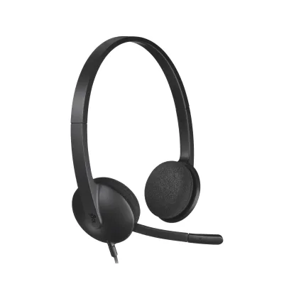 Auriculares Logitech H340 Diadema USB-A Negro