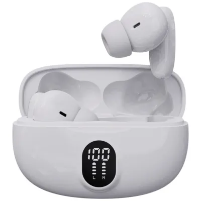 Auriculares Denver TWE-57W Open-ear / conducción ósea Bluetooth USB-C Blanco