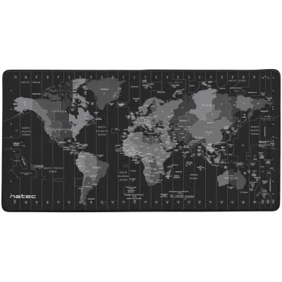 Alfombrilla Natec Time Zone Map Maxi XL Negro