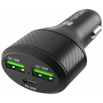 Cargador de coche Natec Coney Universal USB-C Negro 84W