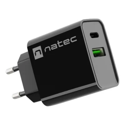 Cargador de pared Natec RIBERA Universal USB-C Negro 20W