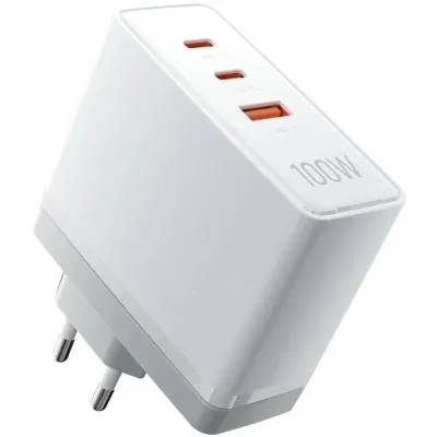 CARGADOR PARED 100W 2xUSB-C/USB-A BLANCO VENTION
