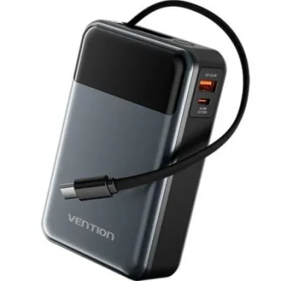 Batería externa Vention FHY USB-C USB-A Inalámbrico Gris