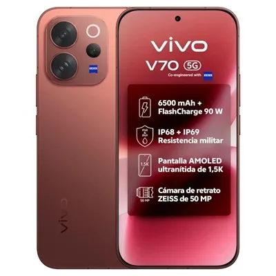 Móvil Vivo V70 5G 6.59" Snapdragon 7 Gen 4 8GB 512GB Marrón