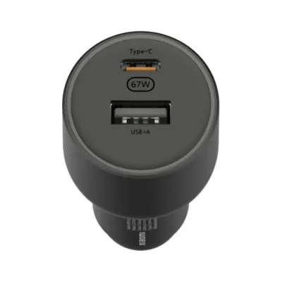 Cargador de coche Xiaomi 67W Car Charger USB-C USB-A Negro
