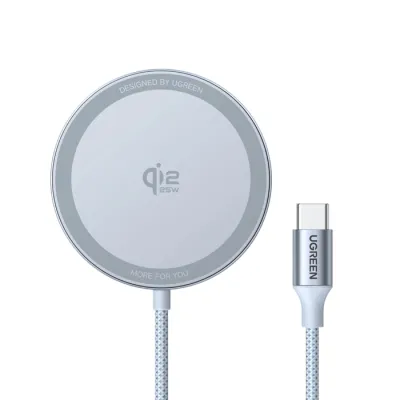 Cargador de coche Ugreen MagFlow USB-C Inalámbrico Gris 25W
