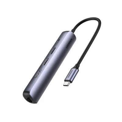 Hub USB-C UGREEN 10919 USB 3.2 HDMI Ethernet 100W Gris