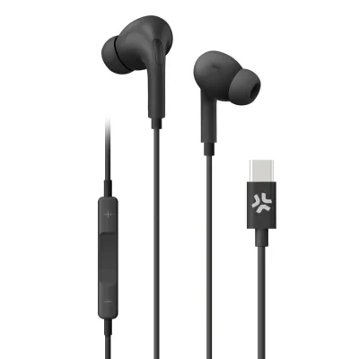 Auriculares Celly UP1200TYPEC Intraurales con cable USB-C Negro