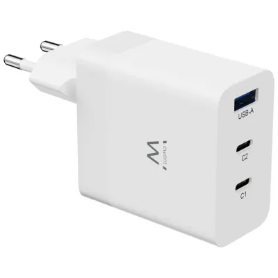 Cargador de pared Ewent EW1323 USB-C USB-A Blanco 65W