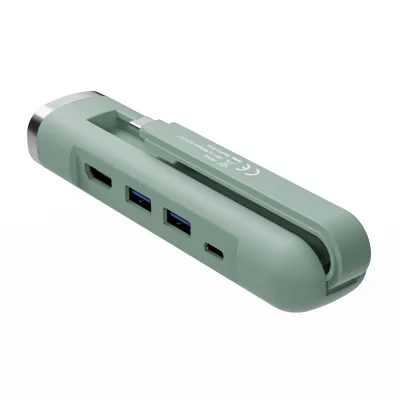 Hub USB Ewent EW1148 USB-C HDMI 4K Ethernet Verde