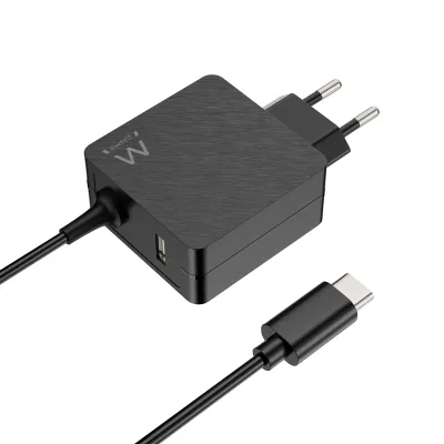 Cargador para portátil Ewent EW3979 USB-C USB-A Negro 45W