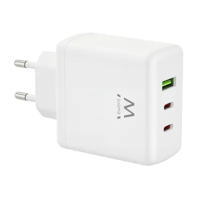 Cargador de pared Ewent EW1333 USB-C USB-A Blanco 65W