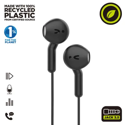 Auriculares Muvit E56 Intraurales con cable Jack 3,5 mm Negro