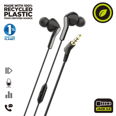 Auriculares Muvit E57 Intraurales con cable Jack 3,5 mm Negro